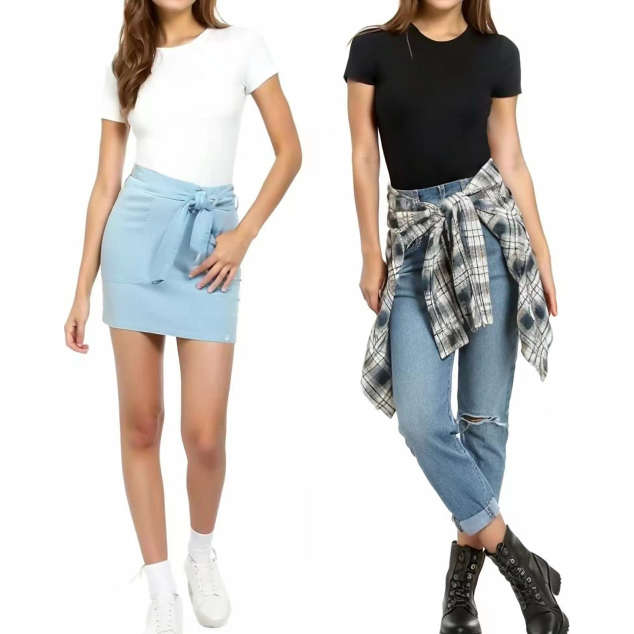 [Hottie Diary] Summer new edition women's round neck short-sleeved ...