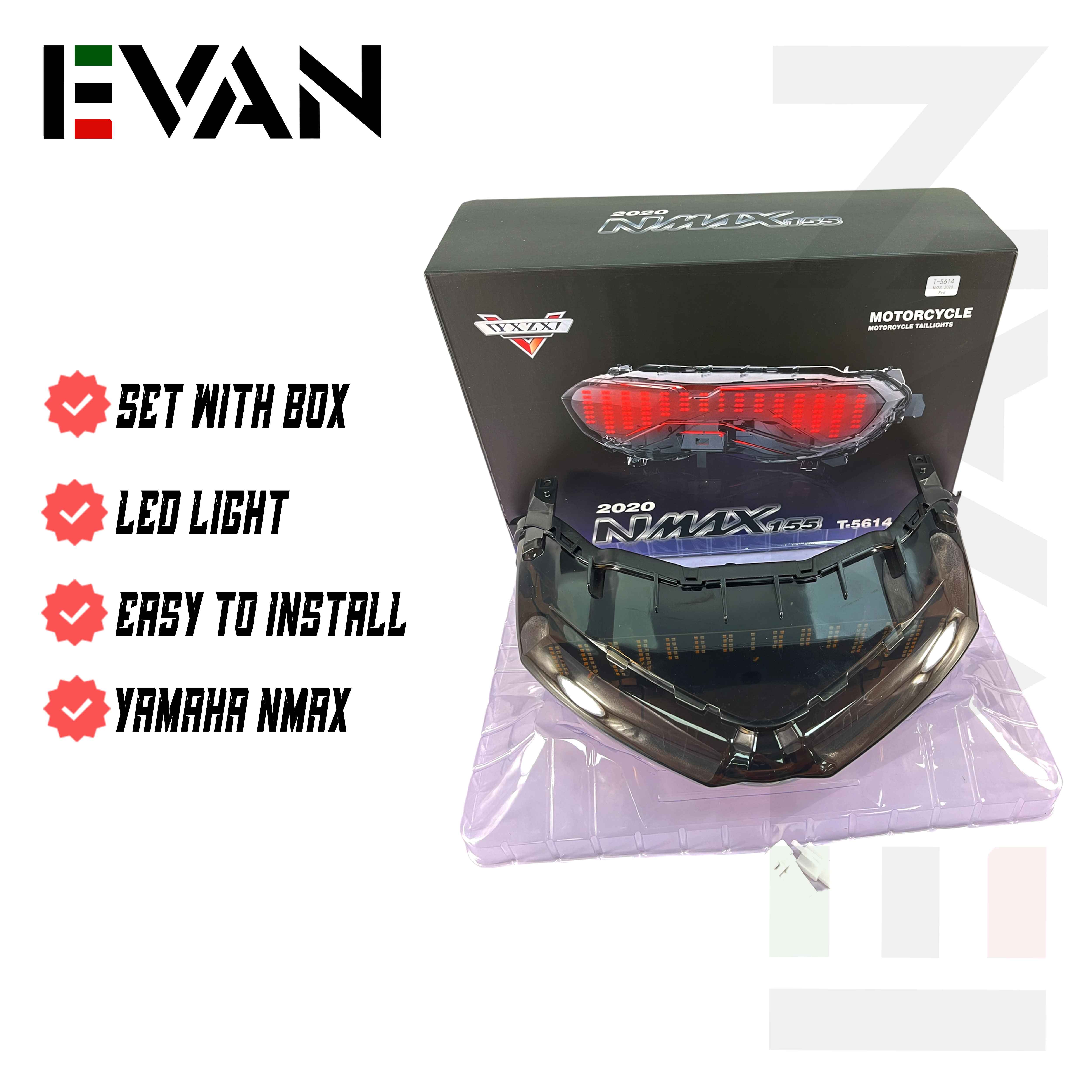 EVAN.SHOP LED TAIL LIGHT FOR YAMAHA NMAX 155 VERSION 2 | Shopee Philippines
