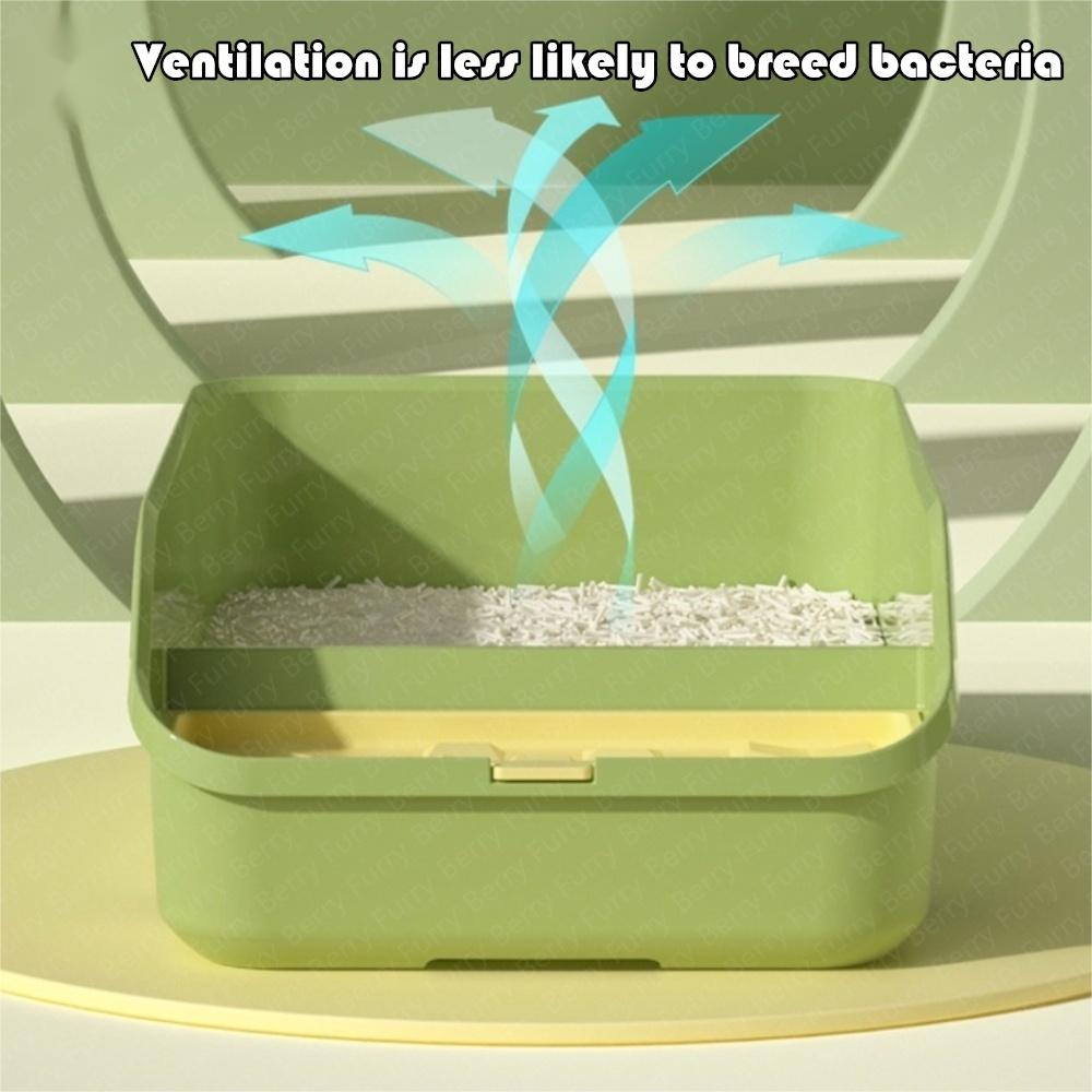 Cat Litter Box Wide Pedal Extra Large Cat Litter Pan Litter Leak Proof