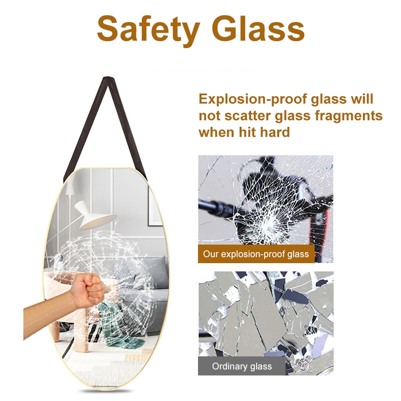 Full body mirror wall hanging irregular bathroom mirror wall self