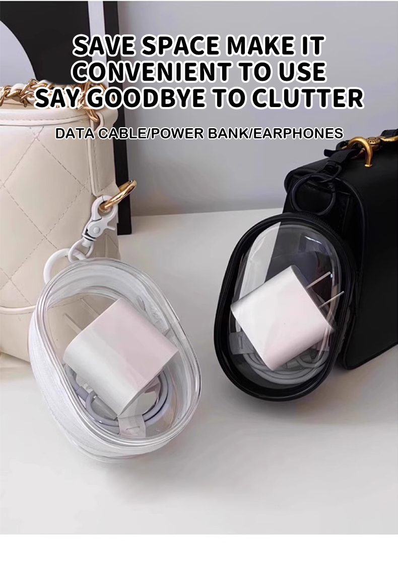 Cable Storage Box With Locking Hook Portable Charger Organizer Storage ...