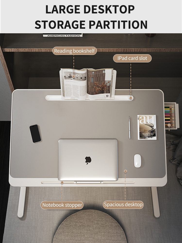 ICON Lazy Table Folding Computer Desk For LaptopPortable Study Bed