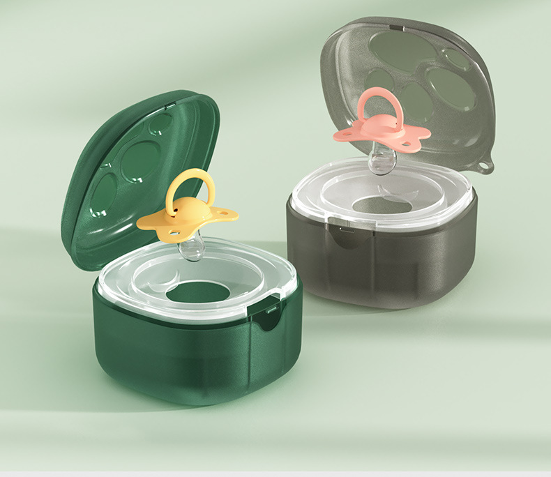 Pacifier Storage Box Baby Cute Cat Paw Outing Dust-Proof Box Baby ...