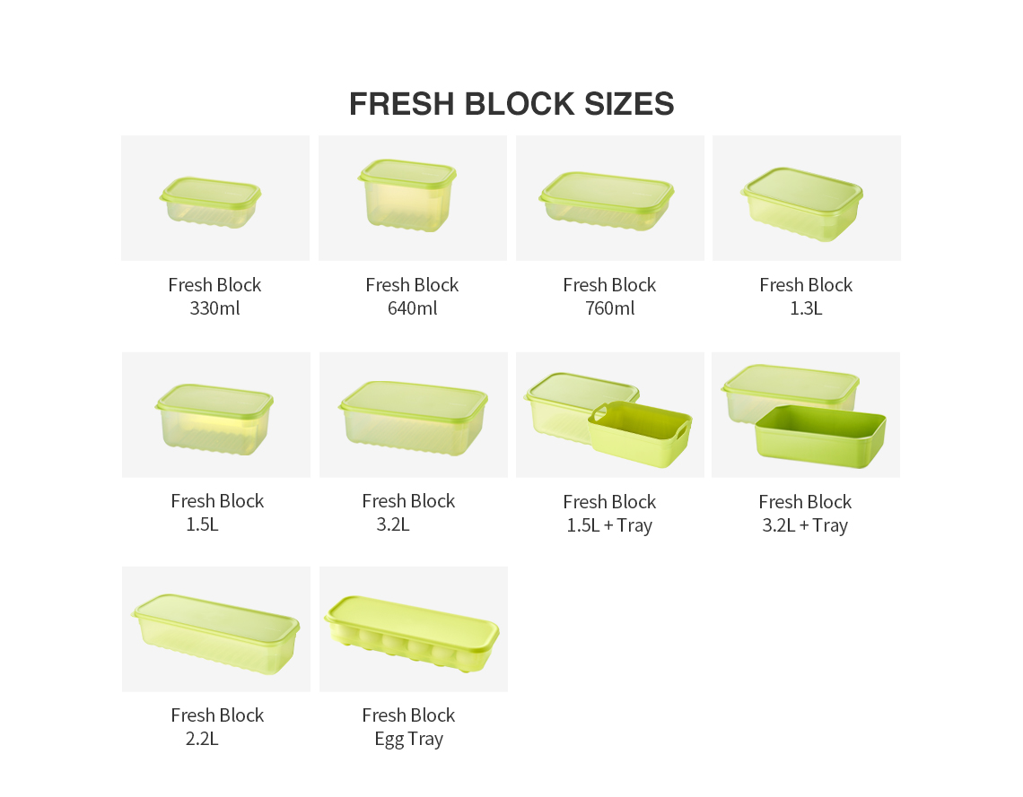 LocknLock Set of 2 Fresh Block 1500ML | Food Keeper for Fruits ...