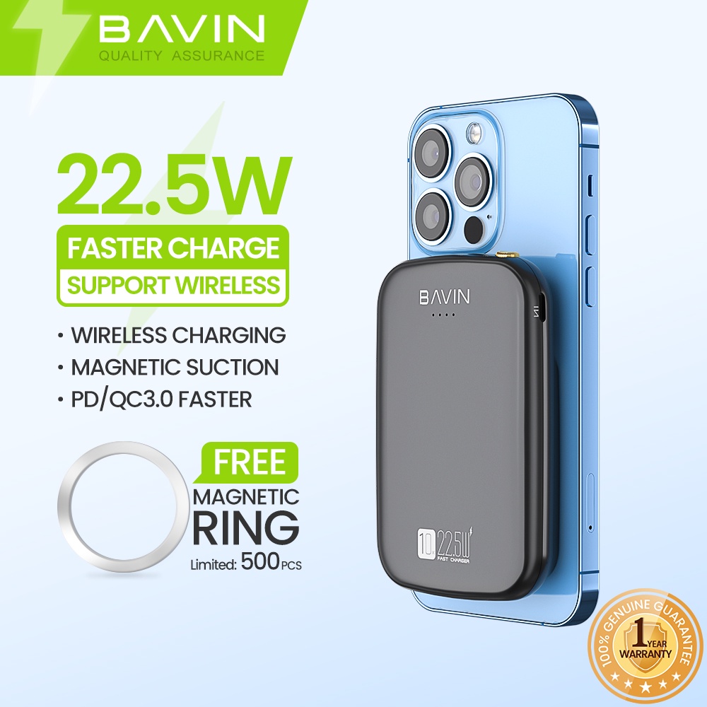 BAVIN PC062 10000mAh Power Bank Magnetic Wireless Fast