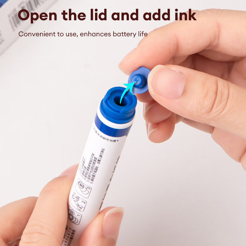 Deli 4Pcs 1.8mm Whiteboard Pen Set Erasable Writing Markers Can add ink ...
