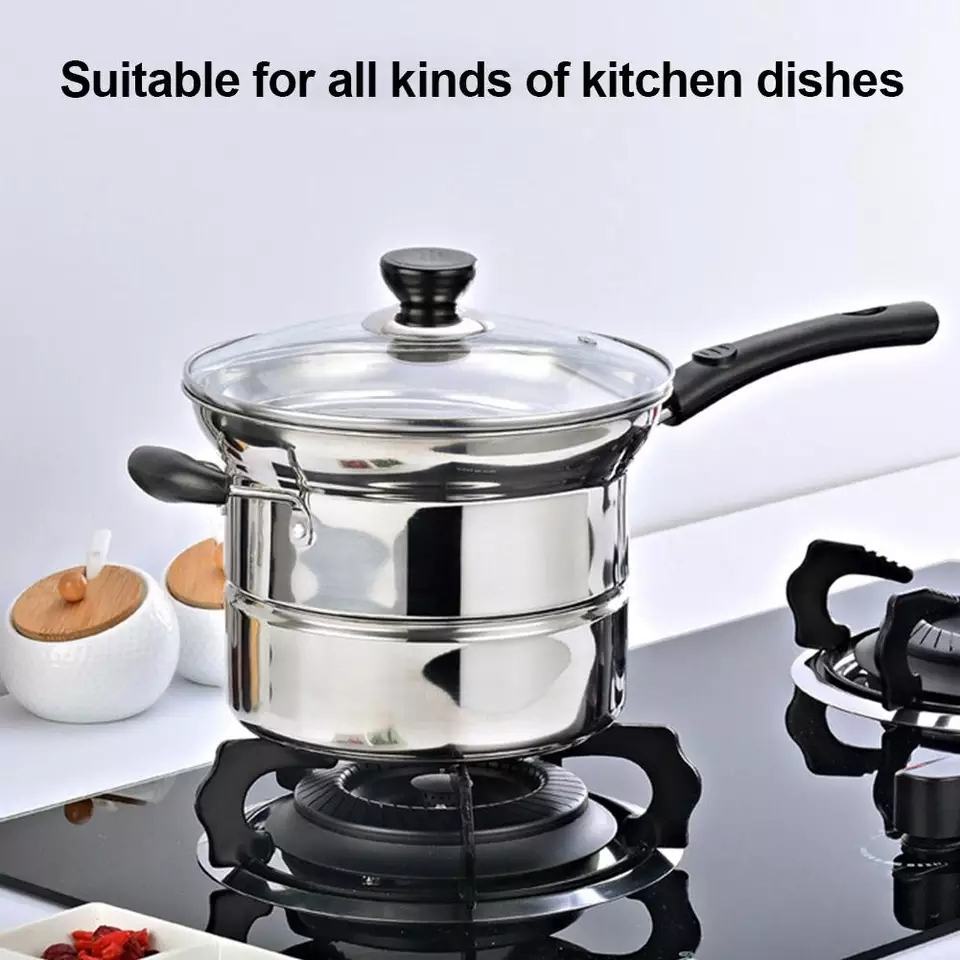Multifunction Pot 3 in 1 Stainless Steel Steam and Deep Frying Pan ...