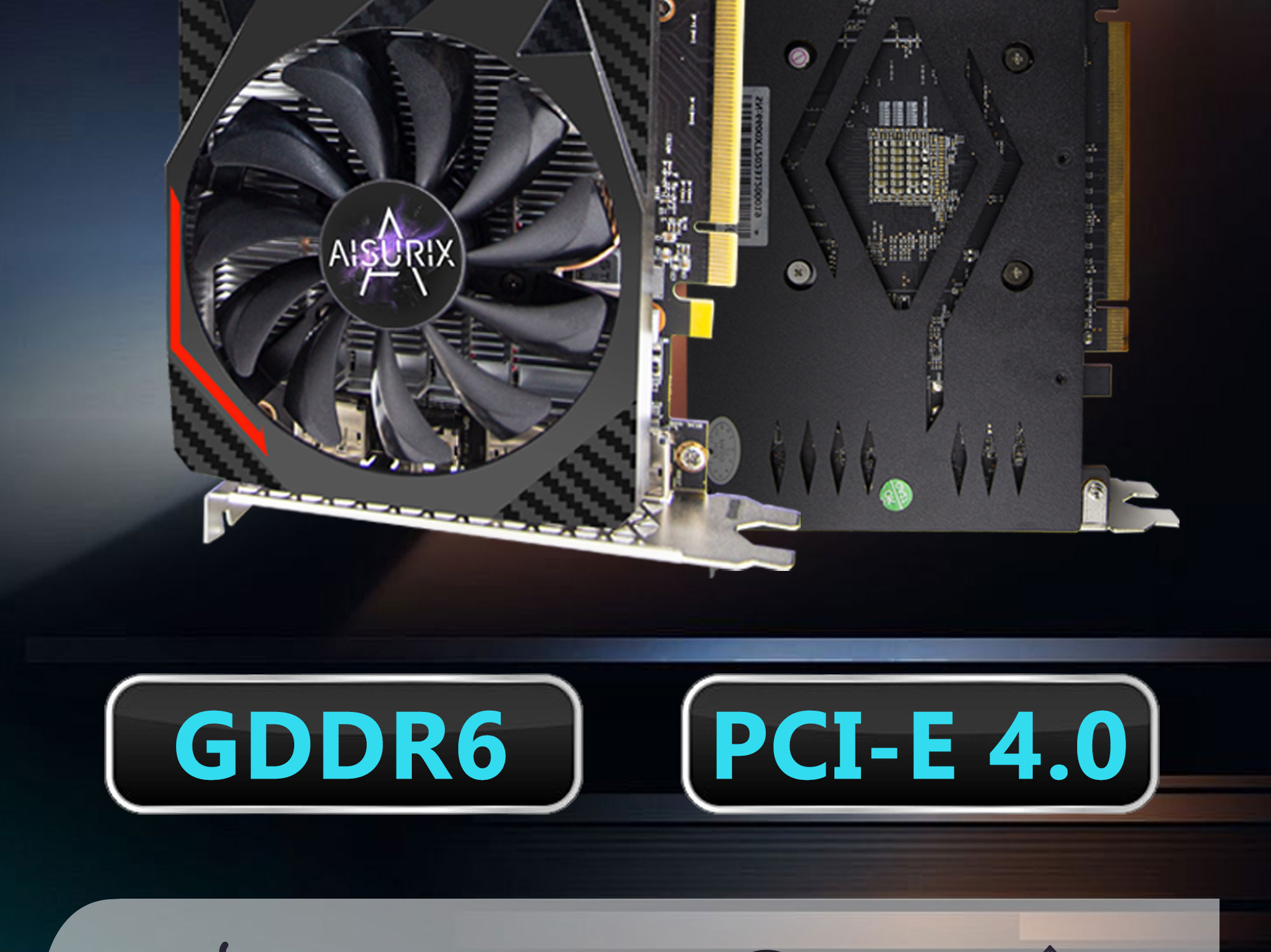 AISURIX RX6600 Graphics Card RX6600XT 8GB GDDR6 128Bit Memory GPU Video ...