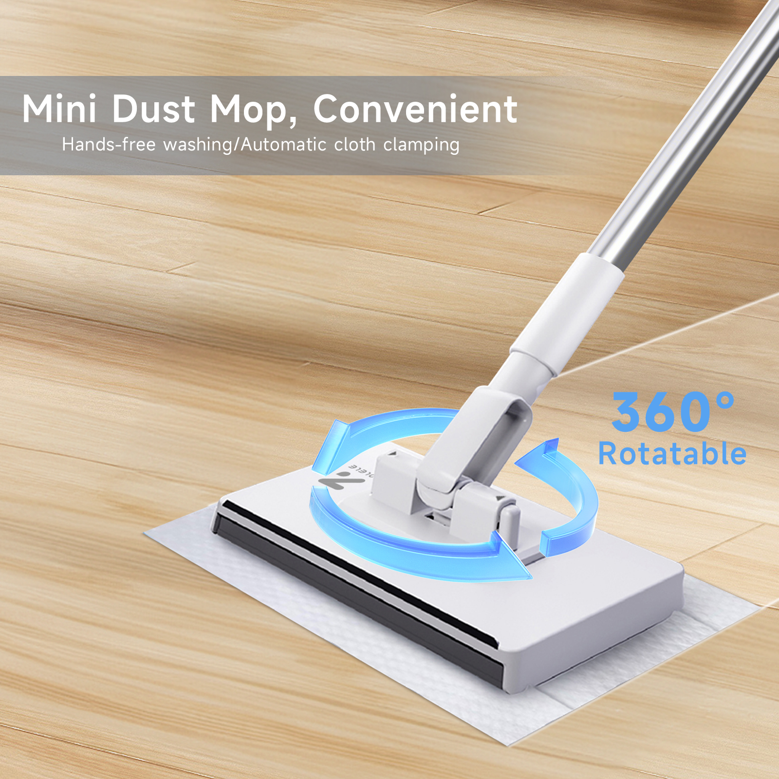 ZOLELE DM02 Disposable Face Towel Mop 360° Rotation Electrostatic Dust ...