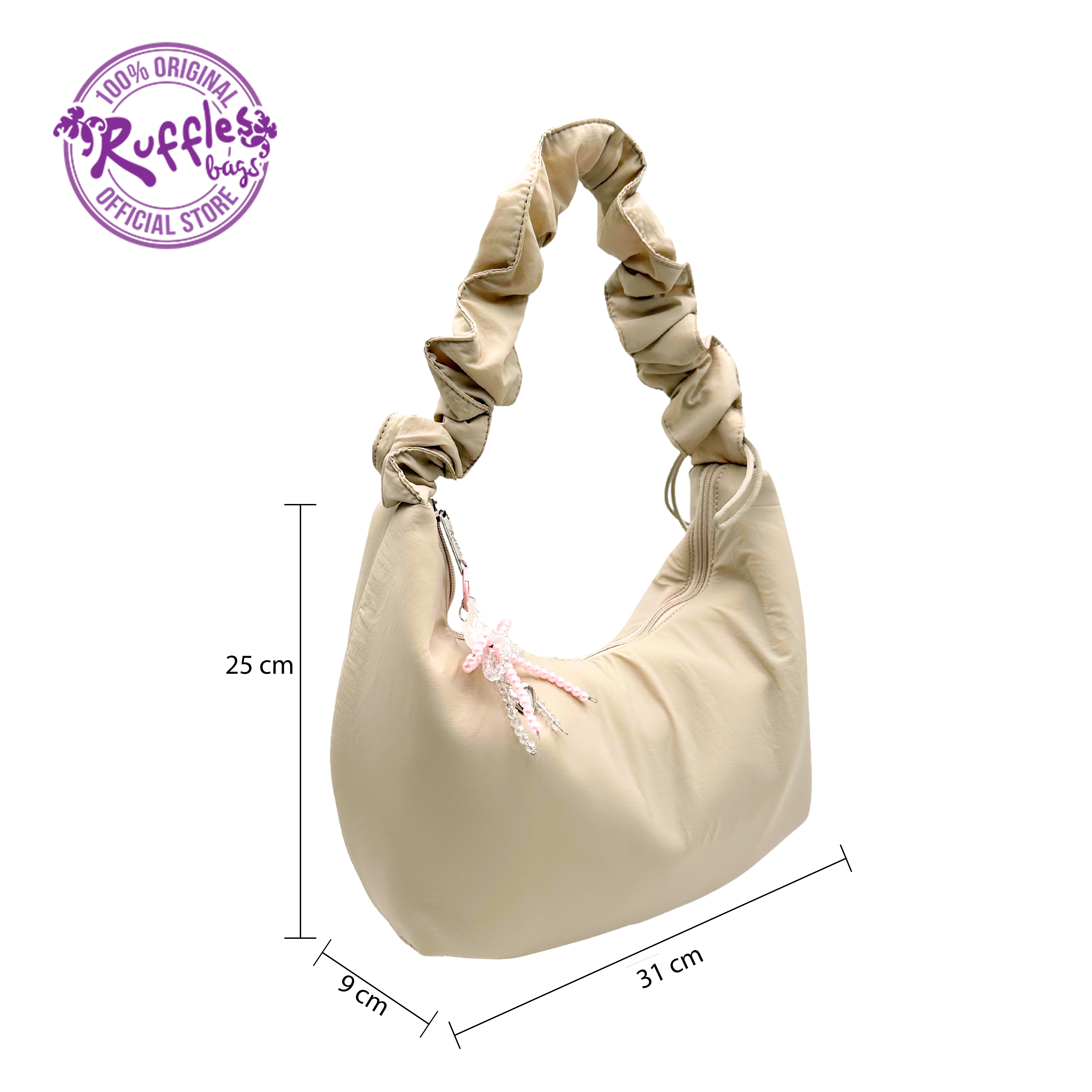 Ruffles Bags Louise 2-Way Crossbody Bag/Shoulder Bag (Black, Beige ...