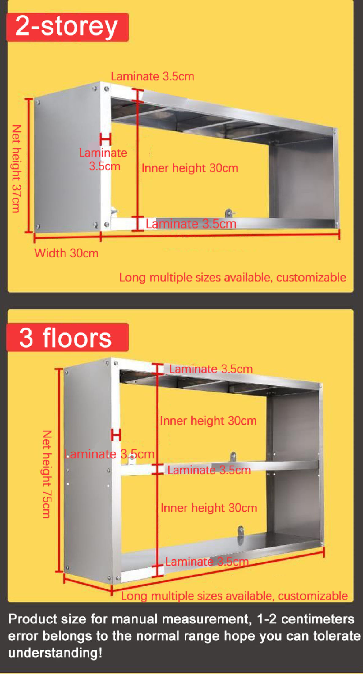 HUBERT Stainless Steel Pastry Bag Organizer Rack - Wall Mount For 4 Bags & 31 Decorating Tubes - View #3