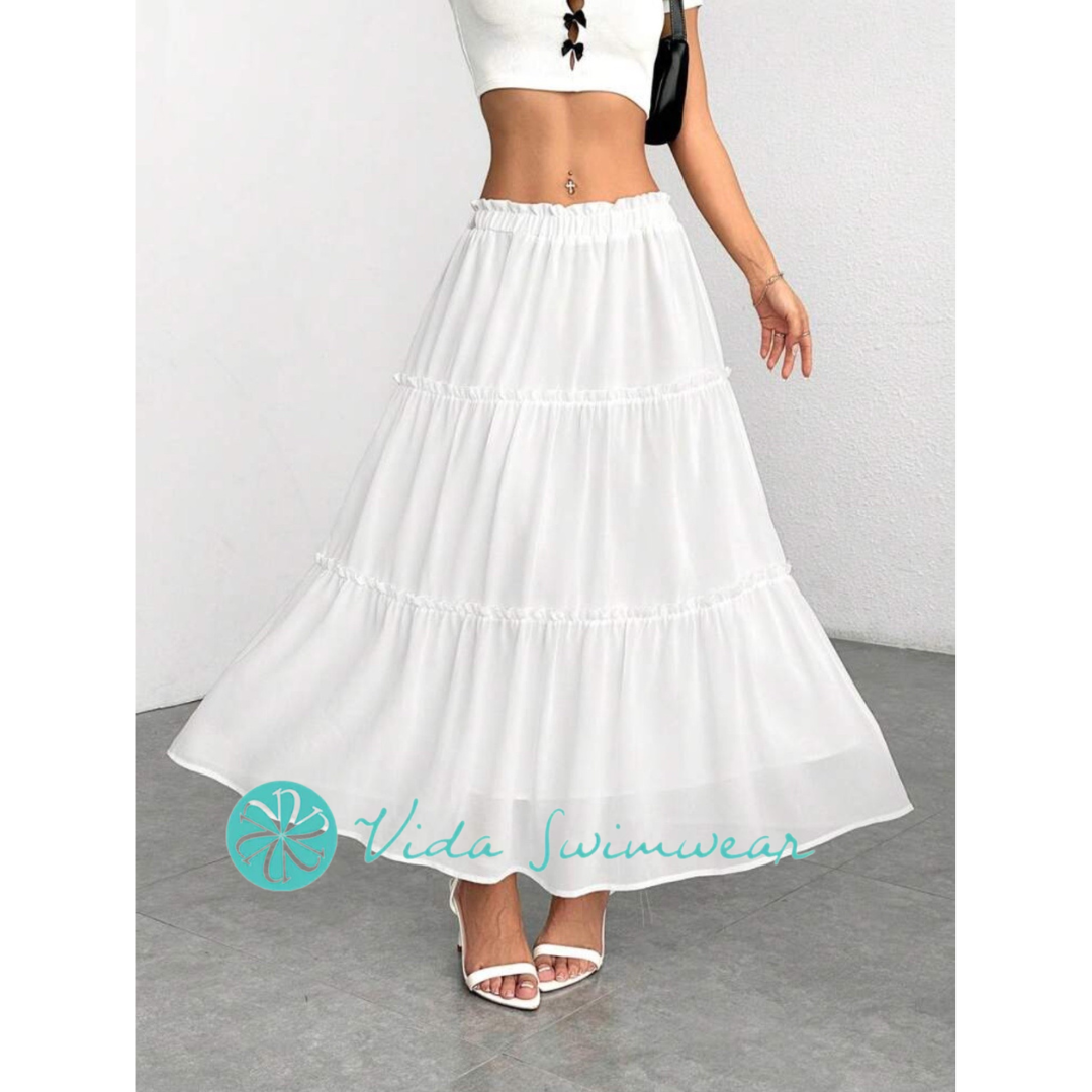 Marina West Swim Beach Is My Runway Mesh Wrap Maxi Cover-Up Skirt main image 0