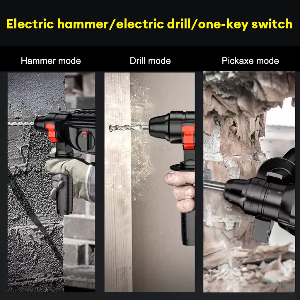 Rotary Hammer Drill Impact Chipping Gun Drill Heavy Duty Demolition ...