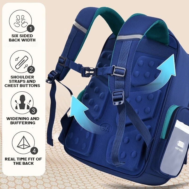 2025 New School Backpack Spine Protection Load Reduction Waterproof ...