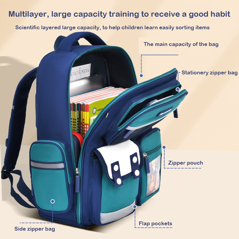 2025 New School Backpack Spine Protection Load Reduction Waterproof ...