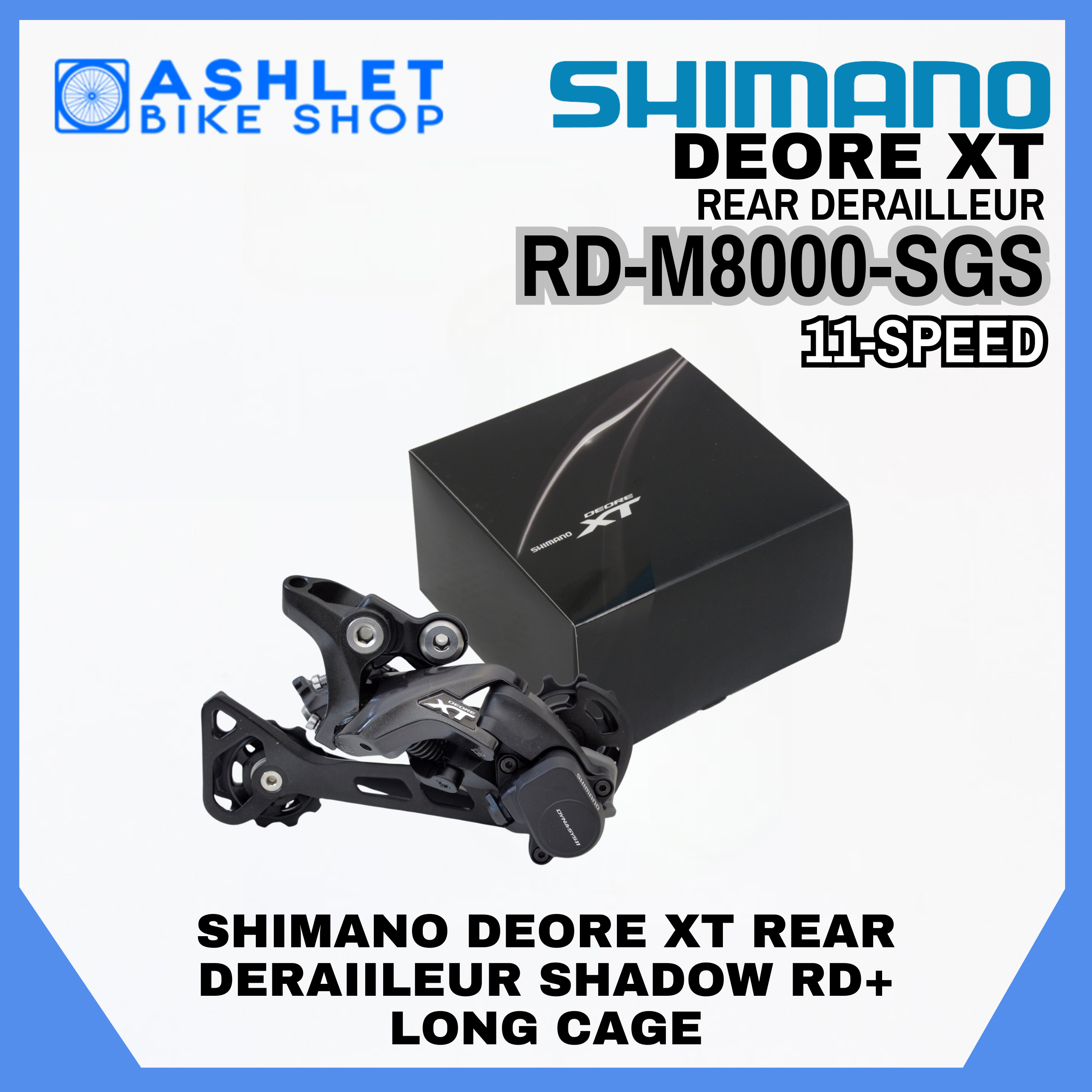 ORIGINAL SHIMANO DEORE XT REAR DERAILLEUR RD-M8000-SGS 11 SPEED SHADOW+ ...