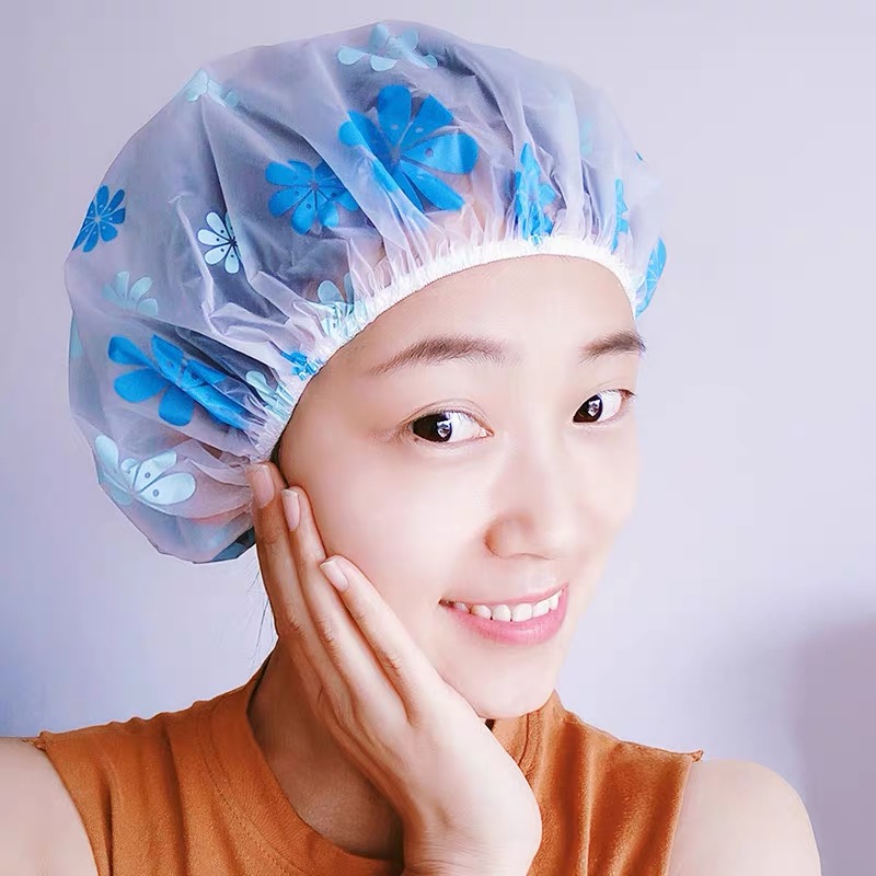 EVA Bathroom Waterproof Shower Cap Cooking Oilproof Fume Cap Reusable ...