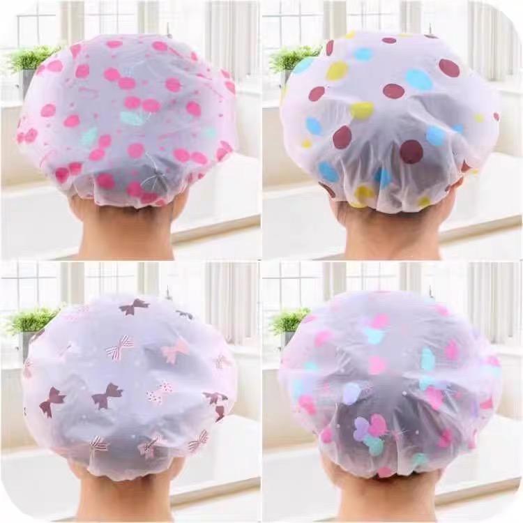 Shower Caps for Women/Men 3pcs Pack Waterproof & Reusable Bath Cap ...