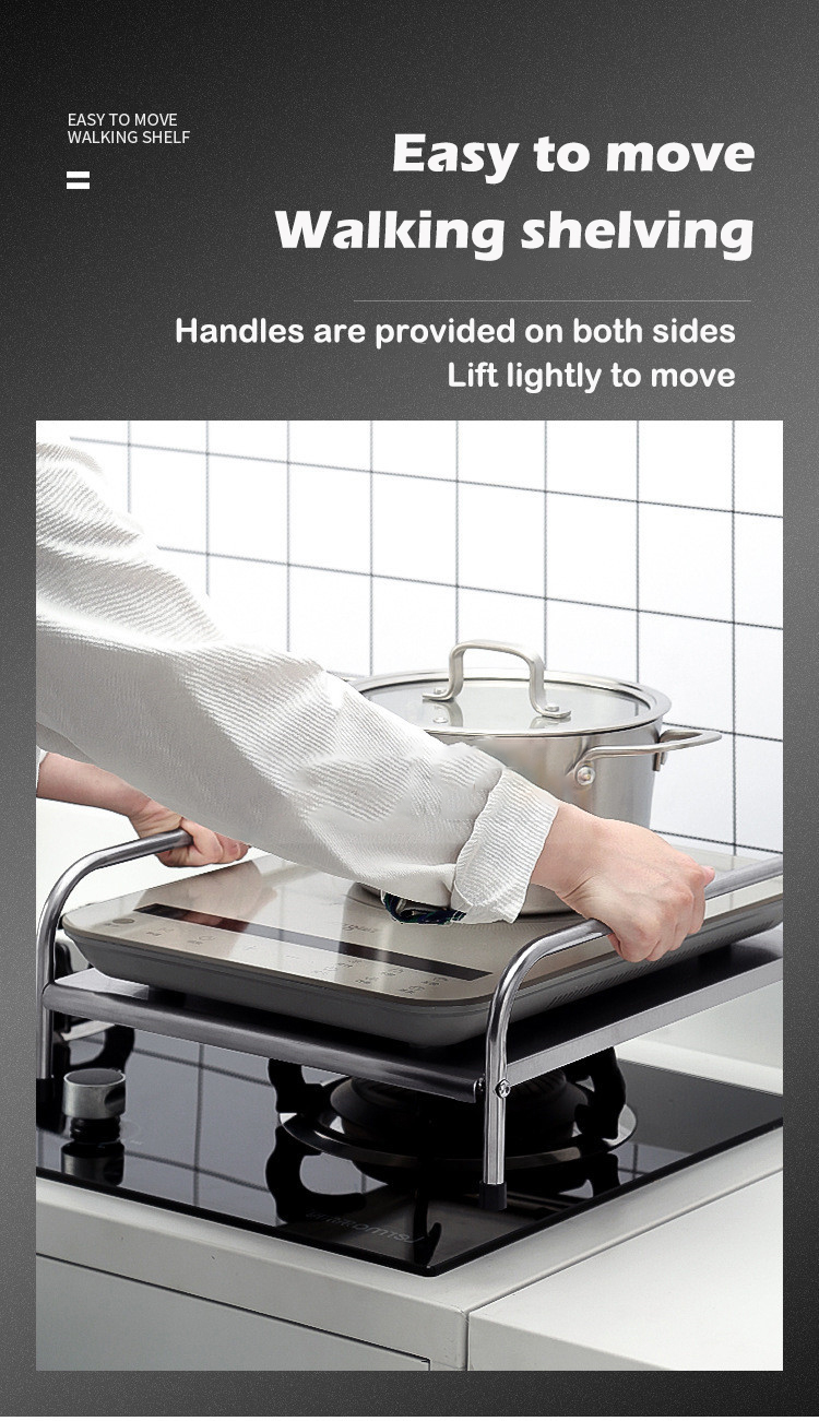 Stainless Steel Induction Cooker Rack Kitchen Desktop Storage Rack ...