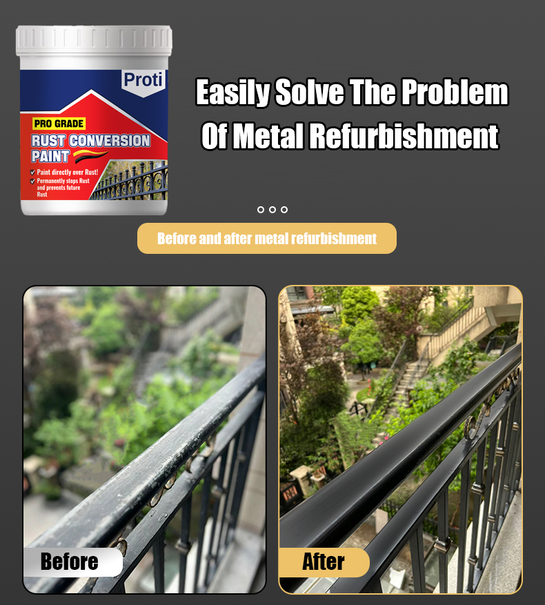 German Rust Paint for Metal Converts Rust Metal Steel Anti-Corrosion ...