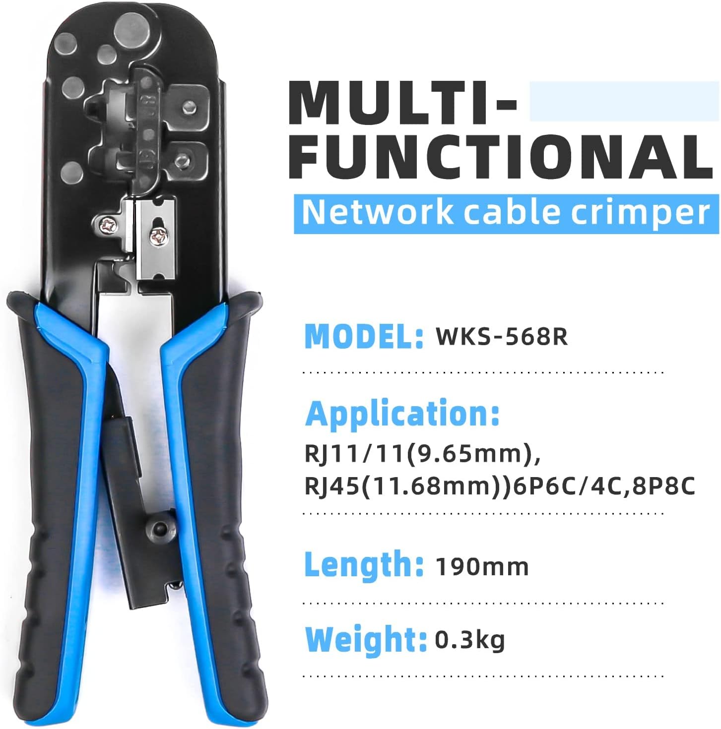 NetCraft Professional RJ45 Crimping Tool Network Pliers for Ethernet ...