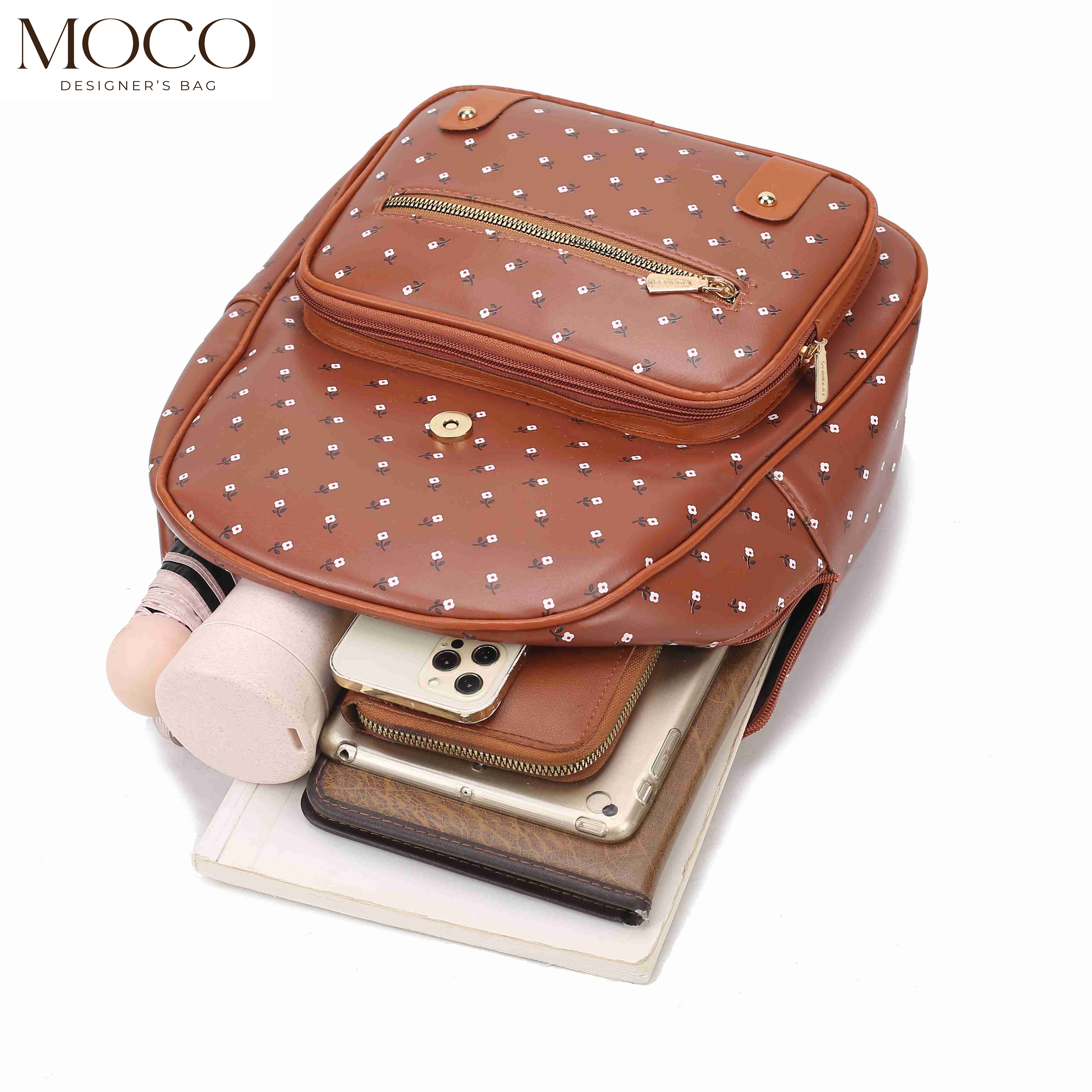 Moco Bags Korean Fashion Original Backpack PU Leather Bag For Women ...