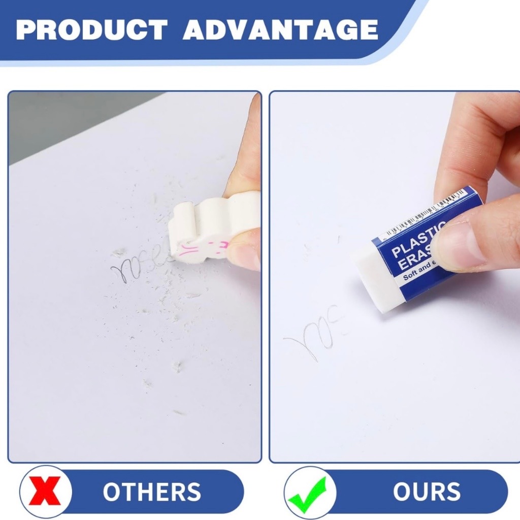 Eraser saves effort clean without leaving marks small drawing exam ...
