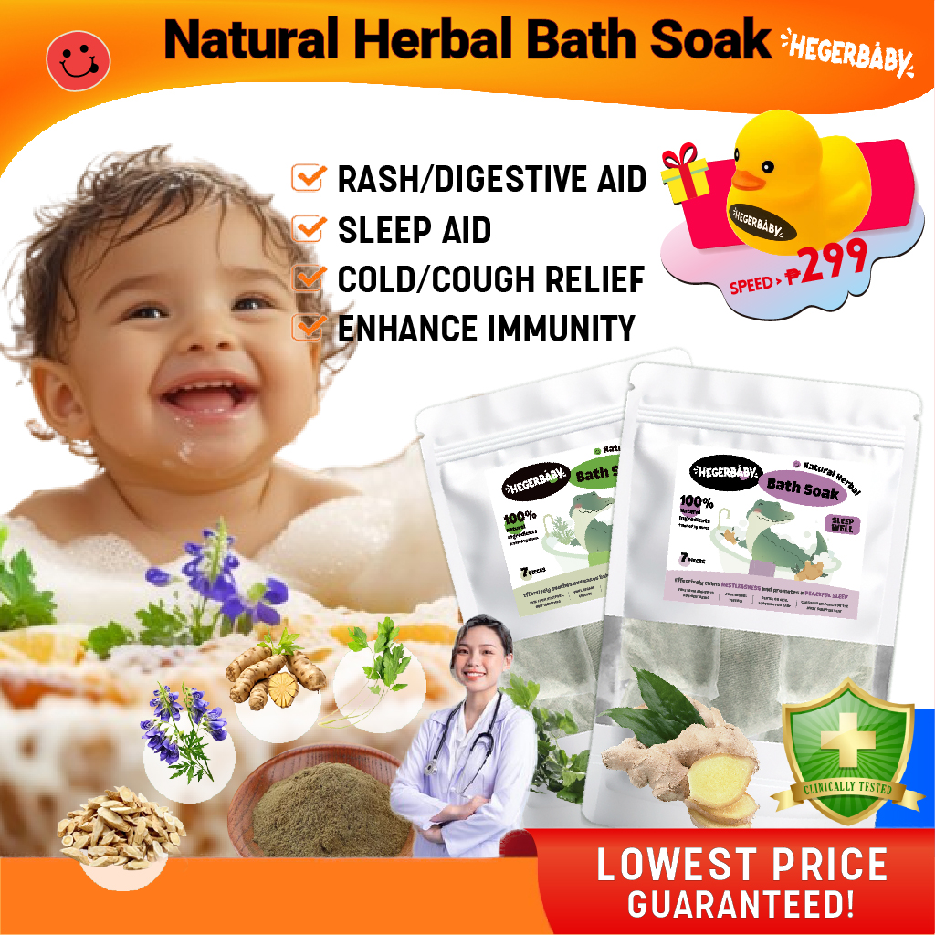 Hegerbaby Herbal Baby Bath Soak Set 100% Natural Formula Relaxing ...
