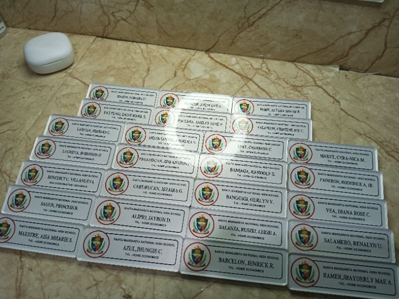 MAGNETIC NAMEPLATE - PIN NAMEPLATE PERSONALIZED - ACRYLIC 1X3 inches ...