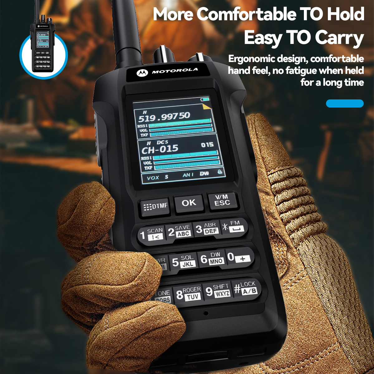MOTOROLA R8 Walkie Talkie Wireless Copy Frequency 20W Long Range 20KM ...