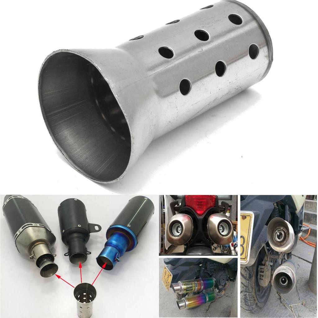 Universal 38-51mm Motorcycle Exhaust Pipe Locomotives Baked blue ...