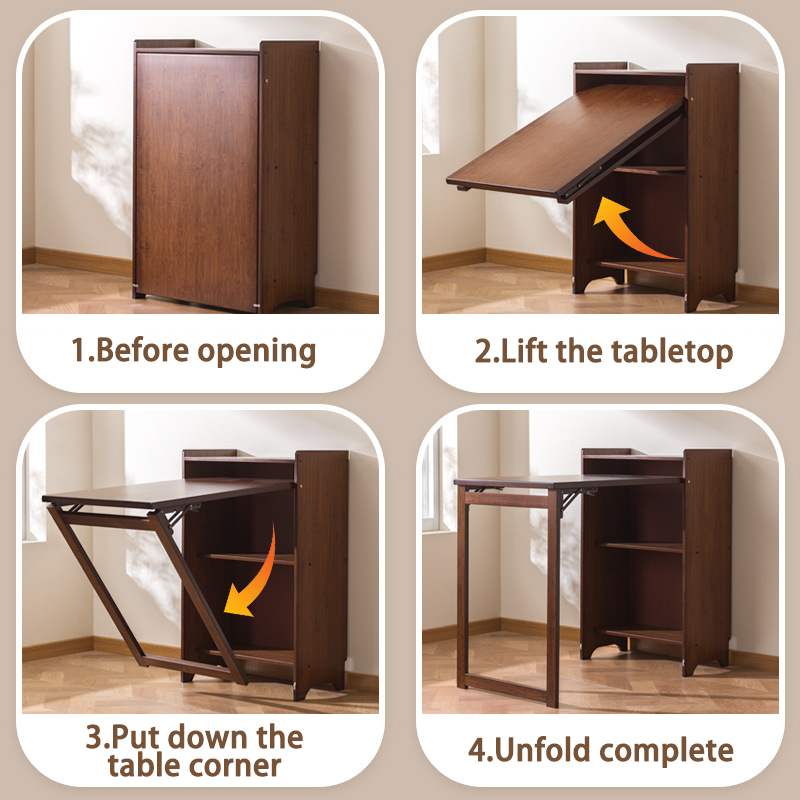 Simple Modern Dresser With Drawers Folding Table Wood Home Dining Table ...