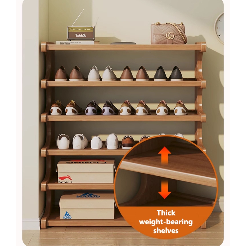 On Hand Bamboo Shoe Cabinet Table Shelf Storage Rack Wooden Shoe ...