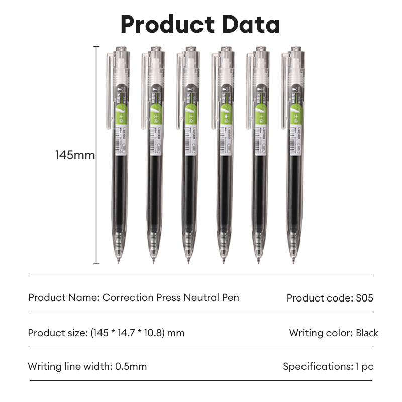 Deli 0.5mm Press Gel Pen Red/Black Ink for Teacher Corrections and Note ...