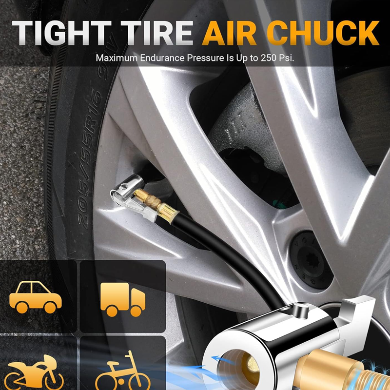 1/4 Inch Portable Tire Inflatable Pump Connector Zinc Alloy Tire ...