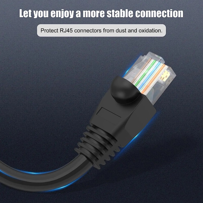 100PCS modular RJ45 network cable connector plug cap crystal head ...