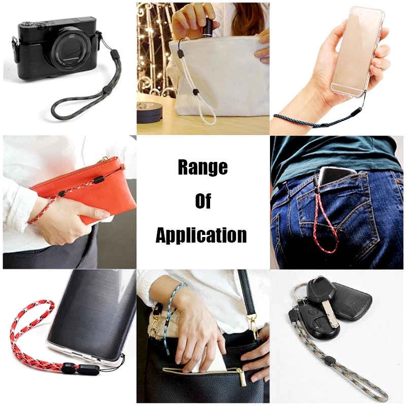 Adjustable Short Strap Lanyard Anti-Lost Wrist Rope for Mobile Phones ...