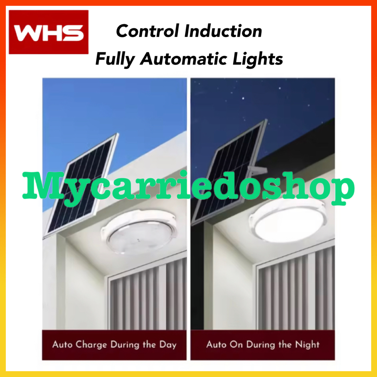 WHS 60W 100W 200W 300W Solar Ceiling Lamp Home Indoor Ceiling Light ...