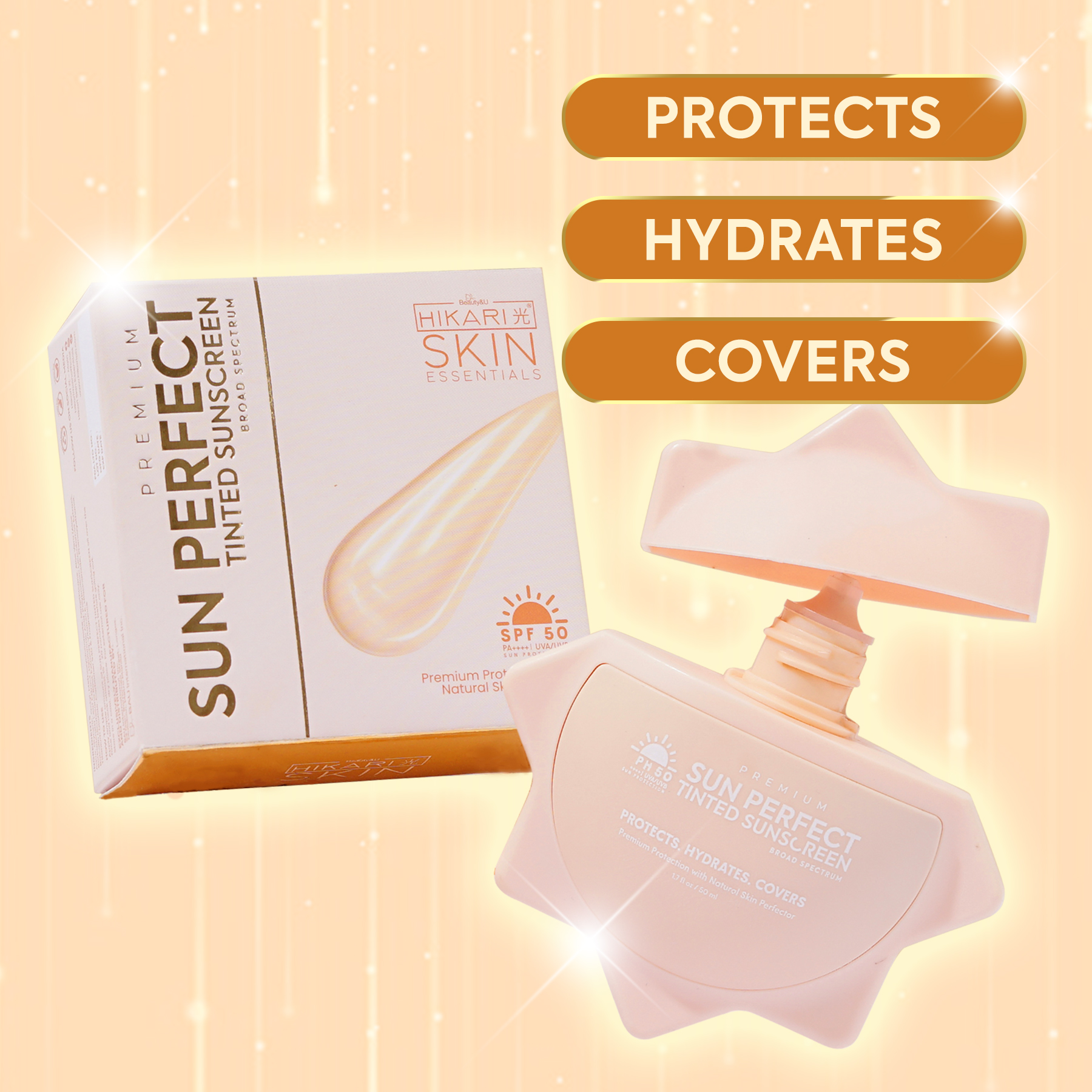 HIKARI PREMIUM SUN PERFECT TINTED SUNSCREEN - BROAD SPECTRUM (SPF50 PA ...