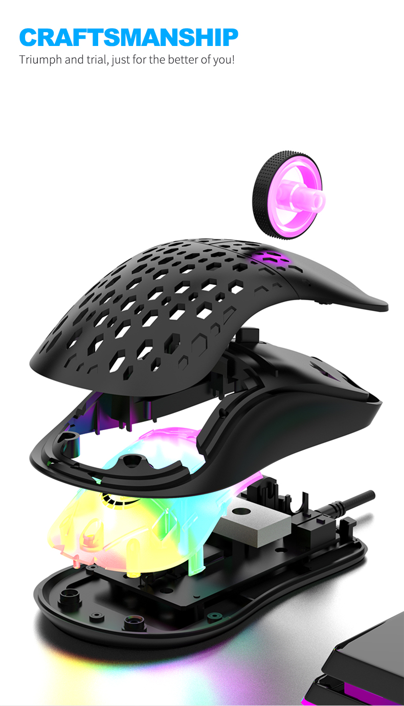 Zeus MR002 ( Beez-Hive ) Wired Gaming Mouse RGB Backlight Gaming ...