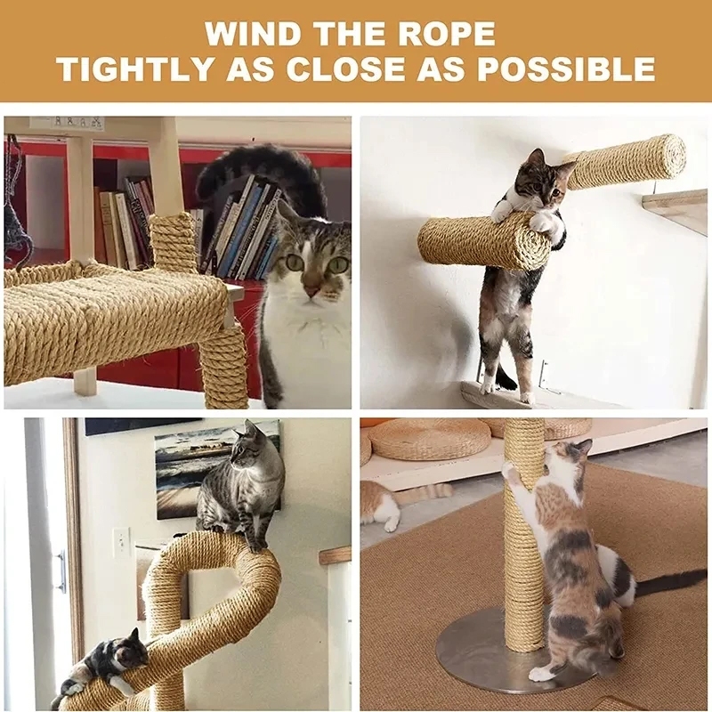 10M DIY Cat Scratch Rope Twisted Sisal Rope Jute Rope Cat Climbing ...