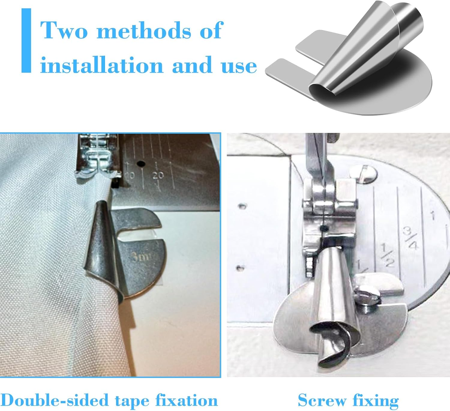 3-10mm Sewing Machine Rolled Hemmer Universal Sewing Machine Presser ...