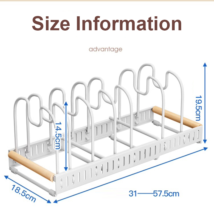 SOFTHOME 7/10 Brackets Dishes Organizer Adjustable Width Kitchen Rack ...