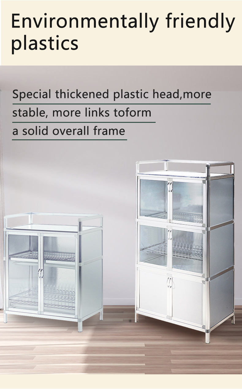 3 layer Aluminum dining cabinet Kitchen Storage Rack Storage Rack ...