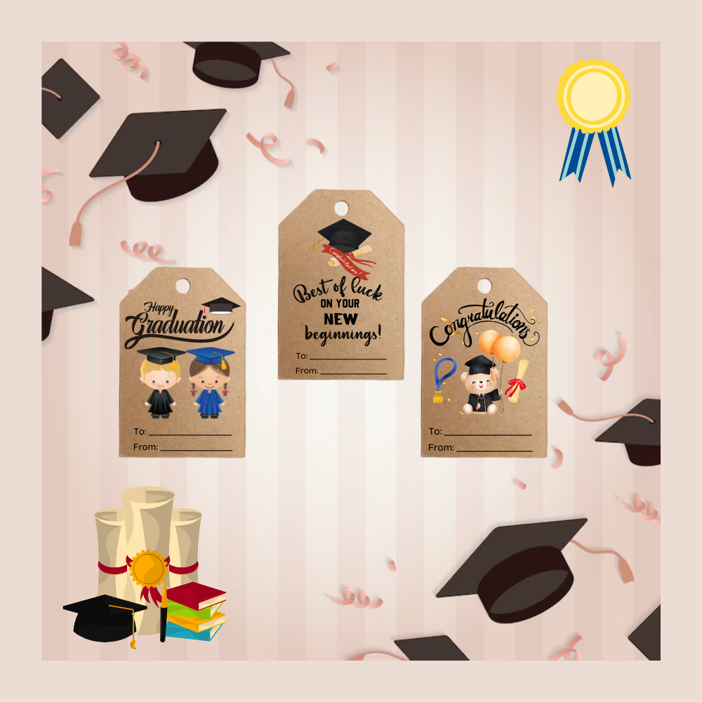 (5 Pieces) Happy Graduation Tags | Paper | Congratulations | Graduates ...