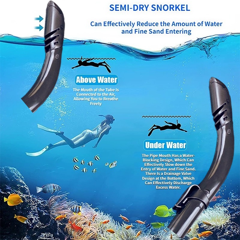 DIVI Snorkeling Set for Adult Snorkel Set Diving Mask with Snorkel Wide ...