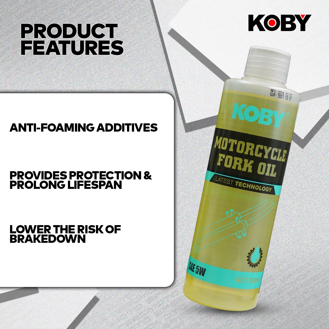 KOBY MOTORCYCLE FORK OIL 200ML SYNTHETIC BASED OIL HIGH PERFORMANCE ...