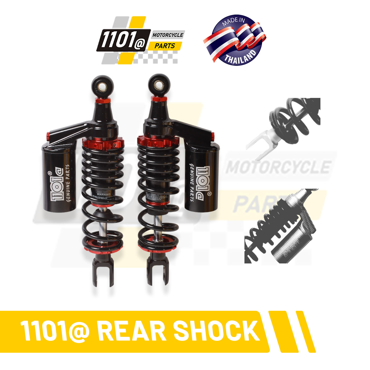 1101@ REAR SHOCK 2PCS FOR NMAX/AEROX 275MM 300MM 330MM THAILAND MADE ...