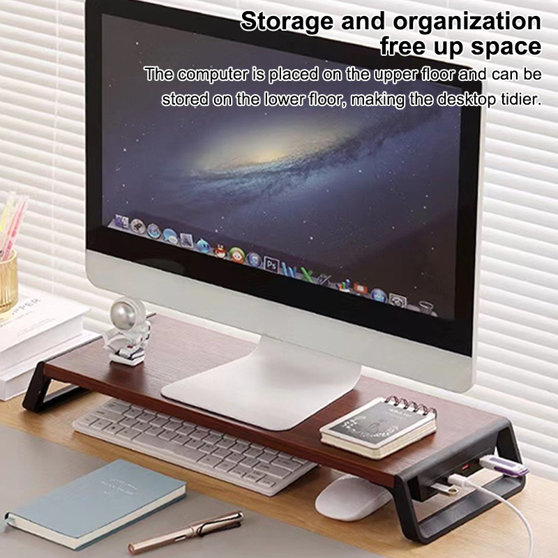 Monitor Stand Universal USb Expansion Station Desktop Storage Rack Base ...