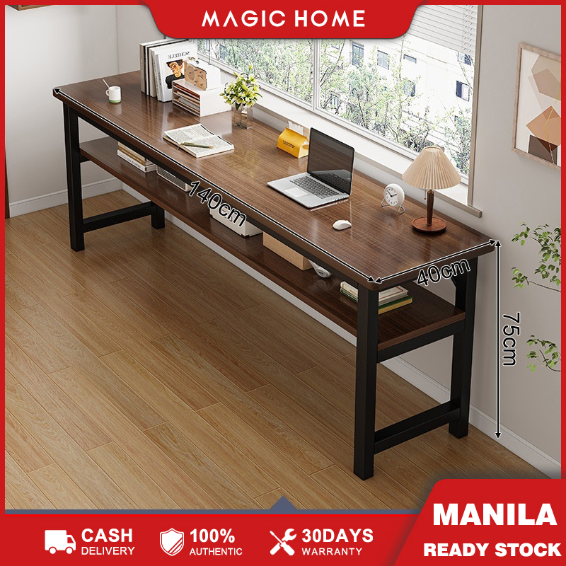 Magic Home Desk Computer Desk Metal Wood Simple Modern Bedroom Study ...
